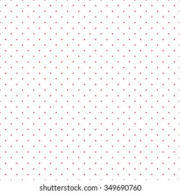 Seamless pattern in a small point. In the style of polka dot red on a white background.