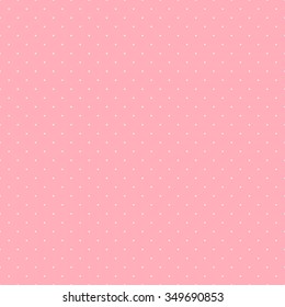 Seamless pattern in a small point. In the style of polka dot light gray on pink background.