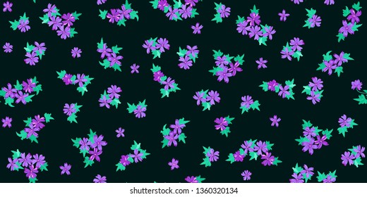 Seamless pattern in small pretty wild flowers. Cute bouquets. Liberty style millefleurs. Floral background for textile, wallpaper, pattern fills, covers, surface, print, wrap, scrapbooking, decoupage