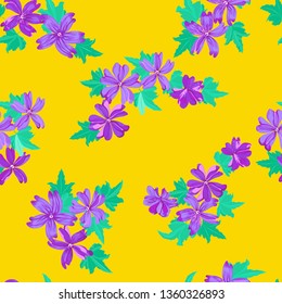 Seamless pattern in small pretty wild flowers. Cute bouquets. Liberty style millefleurs. Floral background for textile, wallpaper, pattern fills, covers, surface, print, wrap, scrapbooking, decoupage