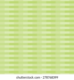 Seamless pattern of small rectangular strips create the effect of depth as if the volume of paper light green