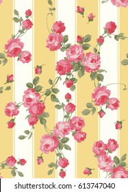 Seamless pattern of small roses