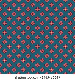 Seamless pattern with small simple doodle flowers. Ditsy floral liberty background print.