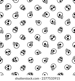 seamless pattern small skulls for halloween party 