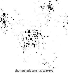 Seamless pattern of small spots of ink on a white background.