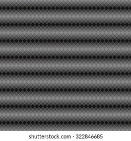 Seamless pattern of small squares arranged in a line to create the illusion of the gradient using a smooth transition from black to dark gray