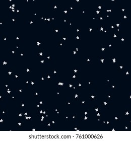 Seamless pattern with small stars on dark background