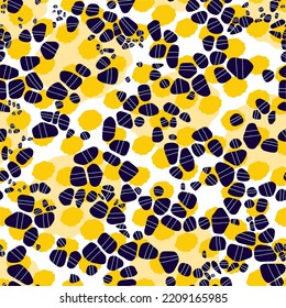 Patrón sin foco con piedras pequeñas. Ilustración vectorial dibujada a mano. Diseño de color plano.
