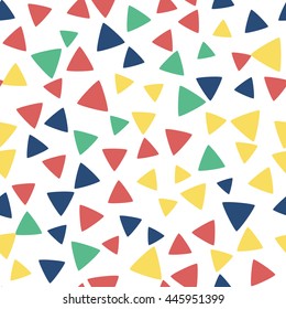 Seamless pattern with small triangles on a white background. Vector repeating texture.