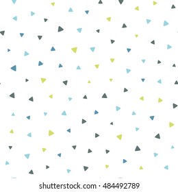 Seamless pattern with small triangles on a white background. Vector repeating texture.