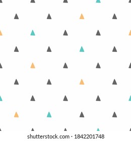 Seamless pattern with small triangles. Simple vector illustration.