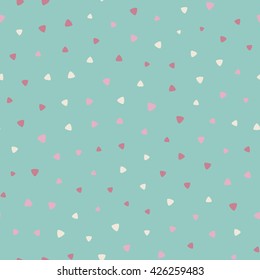 Seamless pattern with small triangles of summer colors