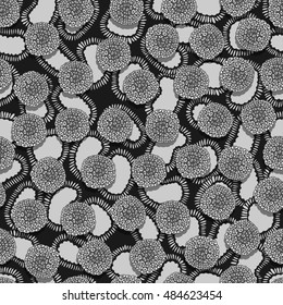 Seamless pattern of small virus, particles and molecules