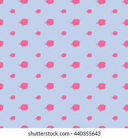 Seamless Pattern with smalls flowers on light blue background