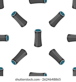 Seamless pattern of smart speakers, representing modern audio technology and voice activated assistants
