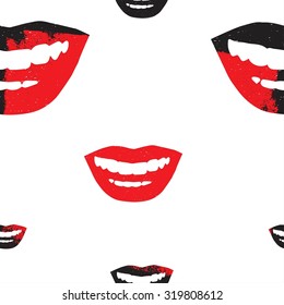 seamless pattern with a smile