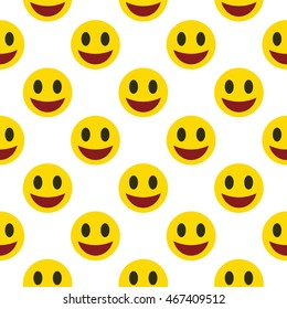 Seamless pattern with smiles