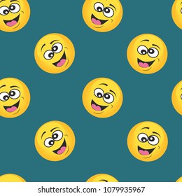 seamless pattern with smiles.vector illustration