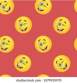 seamless pattern with smiles.vector illustration