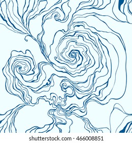 Seamless pattern, smoke, water flow. Fabric design, vector illustration