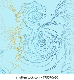 seamless pattern smoke, water flow. Fabric design, vector illustration
