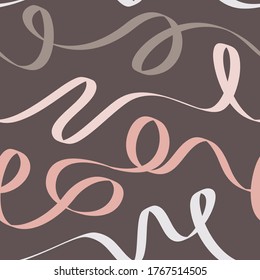 seamless pattern of smooth curved lines is made in the colors of sweets. it can be used for decorating confectionery, textiles, and creating an abstract background.  stock vector illustration. EPS 10