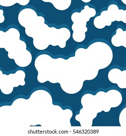 Seamless pattern: smooth elements like clouds