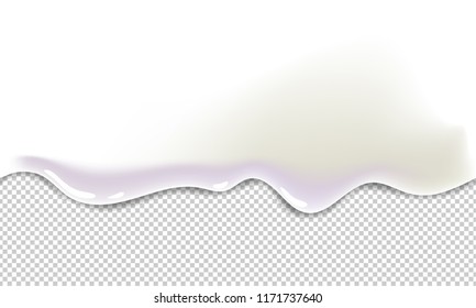 Seamless pattern with smudges of milk or yogurt. 3d milk backdrop. Use for packaging design of milk, yogurt, cream, pudding, ice cream and other dairy or cosmetics. Isolated vector illustration