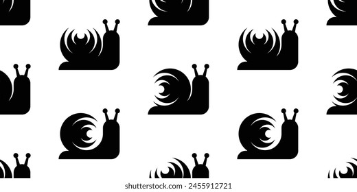 Seamless pattern with Snails. isolated on white background