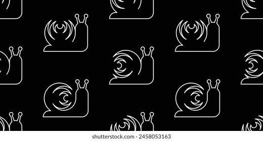 Seamless pattern with Snails. isolated on white background