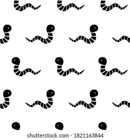 Seamless Pattern with snake design cartoon style.