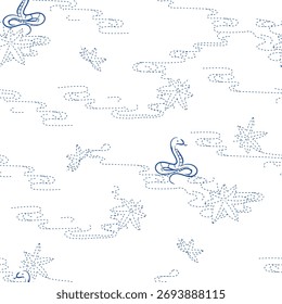 Nahtlose Muster Schlangen. Design für Stoff, Tapete, Verpackung, Hintergrund.