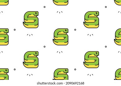 Patrón sin foco con serpientes. Diseño de iconos. Elementos de plantilla
