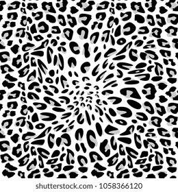 Seamless pattern snow leopard jaguar white leopard.