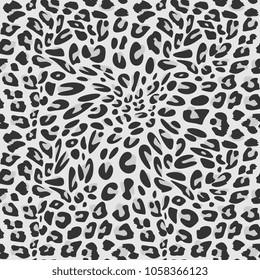 Seamless pattern snow leopard jaguar white leopard.