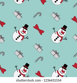 seamless pattern with snow man,Christmas pattern background,esp10