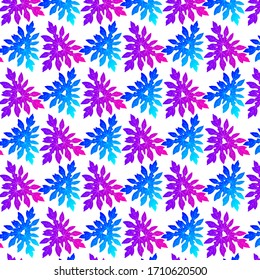 seamless pattern of snow vectors with the laying of objects that form hex colum and the main color gradient of blue and purple