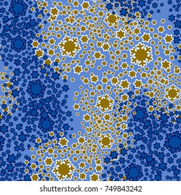 Seamless pattern. The snow whirlwind. Festive drawing. Dance of snowflakes. Texture for 3D.
