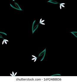 Patrón sin inconvenientes con nevadas sobre un fondo negro. Textura vectorial en color negro, blanco y verde.
Impresión para tejidos, telas, fondos, accesorios, papel de envoltura, papel tapiz.