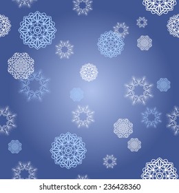 seamless pattern with snowfall