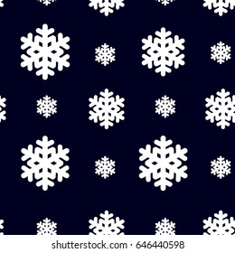 Seamless pattern with snowflake. Black and white simple and elegant wallpaper. EPS10 vector illustration