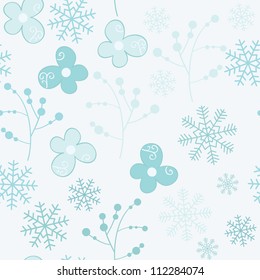  Seamless pattern snowflake. Christmas pattern.