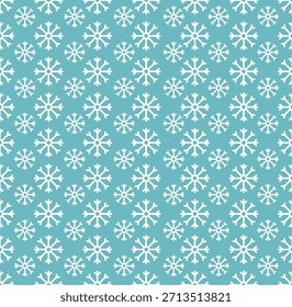 Seamless pattern with snowflake ornate Christmas and New Year in blue background, match wrapping paper, package, banner, print