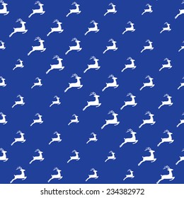 Seamless Pattern With snowflake & reindeer  / Christmas backgrounds with  reindeer