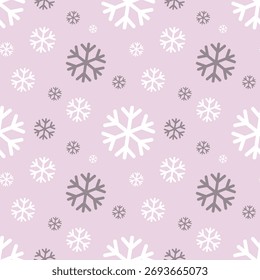 Seamless pattern with a snowflake. Winter season. Vector illustration