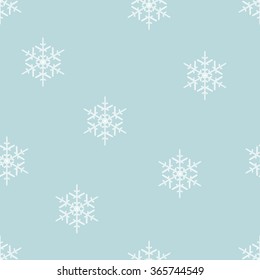 Seamless pattern with snowflake. Winter season background. Vector illustration