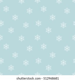 Seamless pattern with snowflake. Winter season background with snowfall. Christmas and New Year holiday scrapbook digital paper, textile print, page fill. Vector illustration