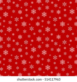 Seamless pattern with snowflake. Winter season background with snowfall. Christmas and New Year holiday scrapbook digital paper, textile print, page fill. Vector illustration