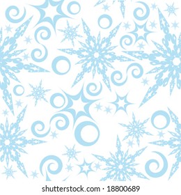 Seamless pattern with snowflakes 2. Vector illustration.