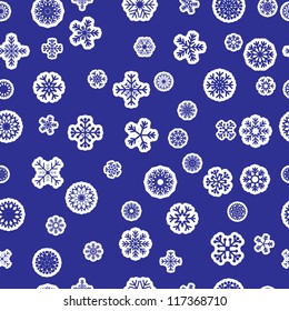 Seamless pattern with snowflakes
